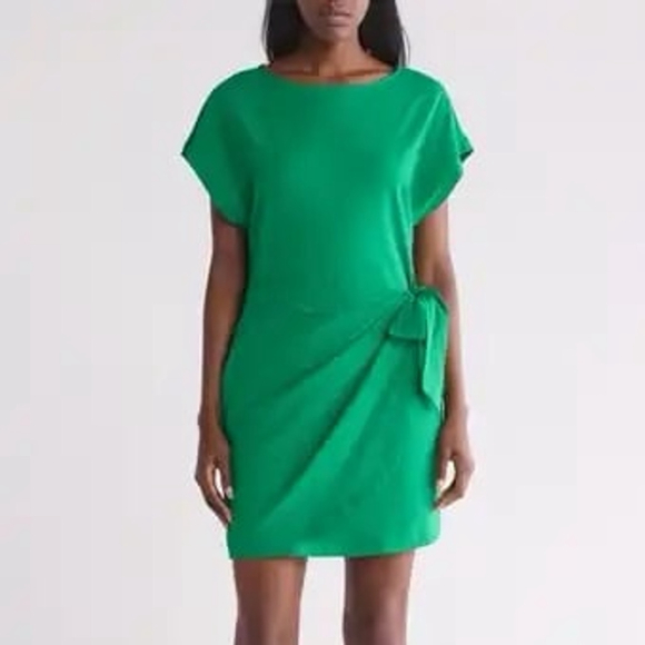 New York & Company Dresses & Skirts - New New York & Company Soho Street Green Wrap T-Shirt Dress
